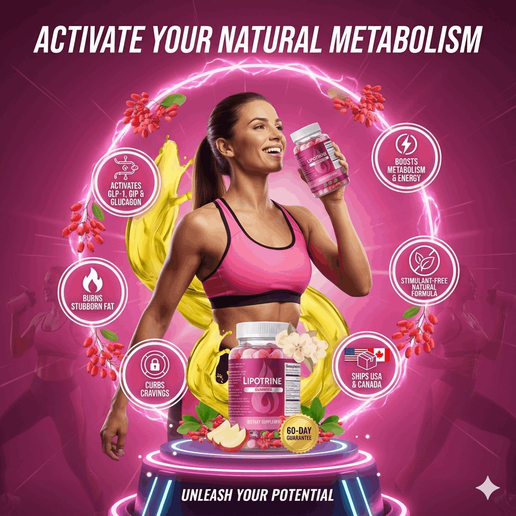 Lipotrine Gummies for women natural GLP-1 GIP activator supporting metabolism and fat burning